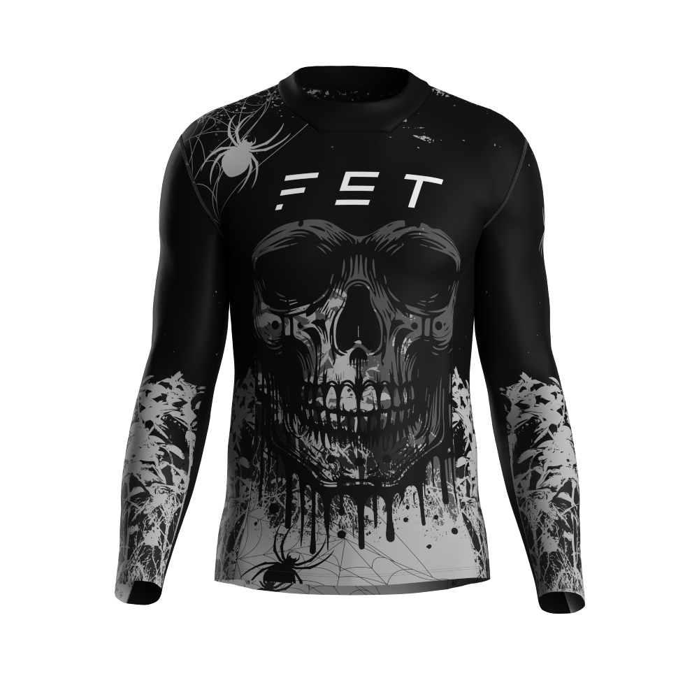 HALLOWEEN SEASON MX JERSEY GRAY - CUSTOM ID