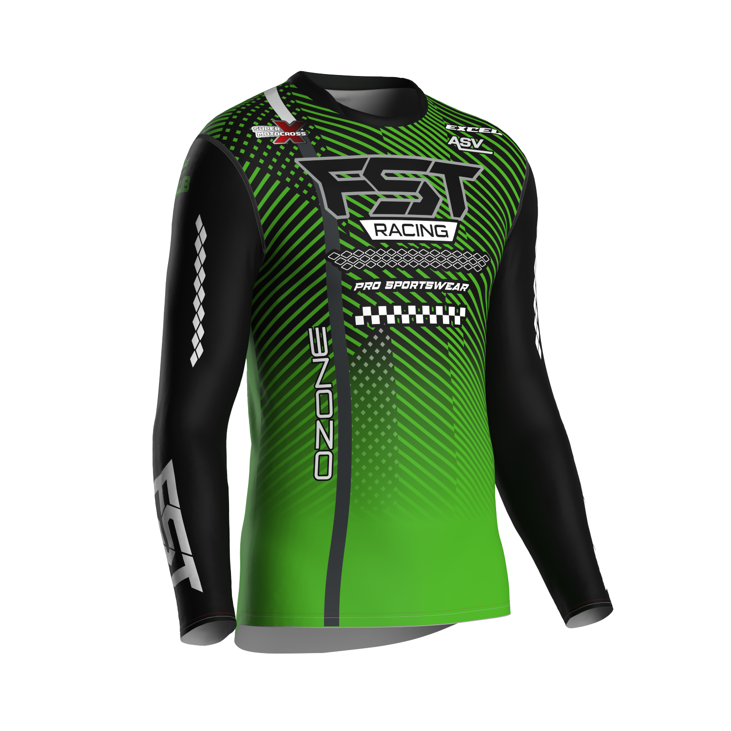 MX jersey slim fit OZONE green